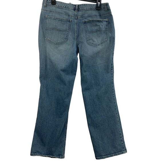 Vtg Talbots Womens Jeans Bootcut 12P Blue Mid Rise Stretch Pants Denim - Picture 11 of 11